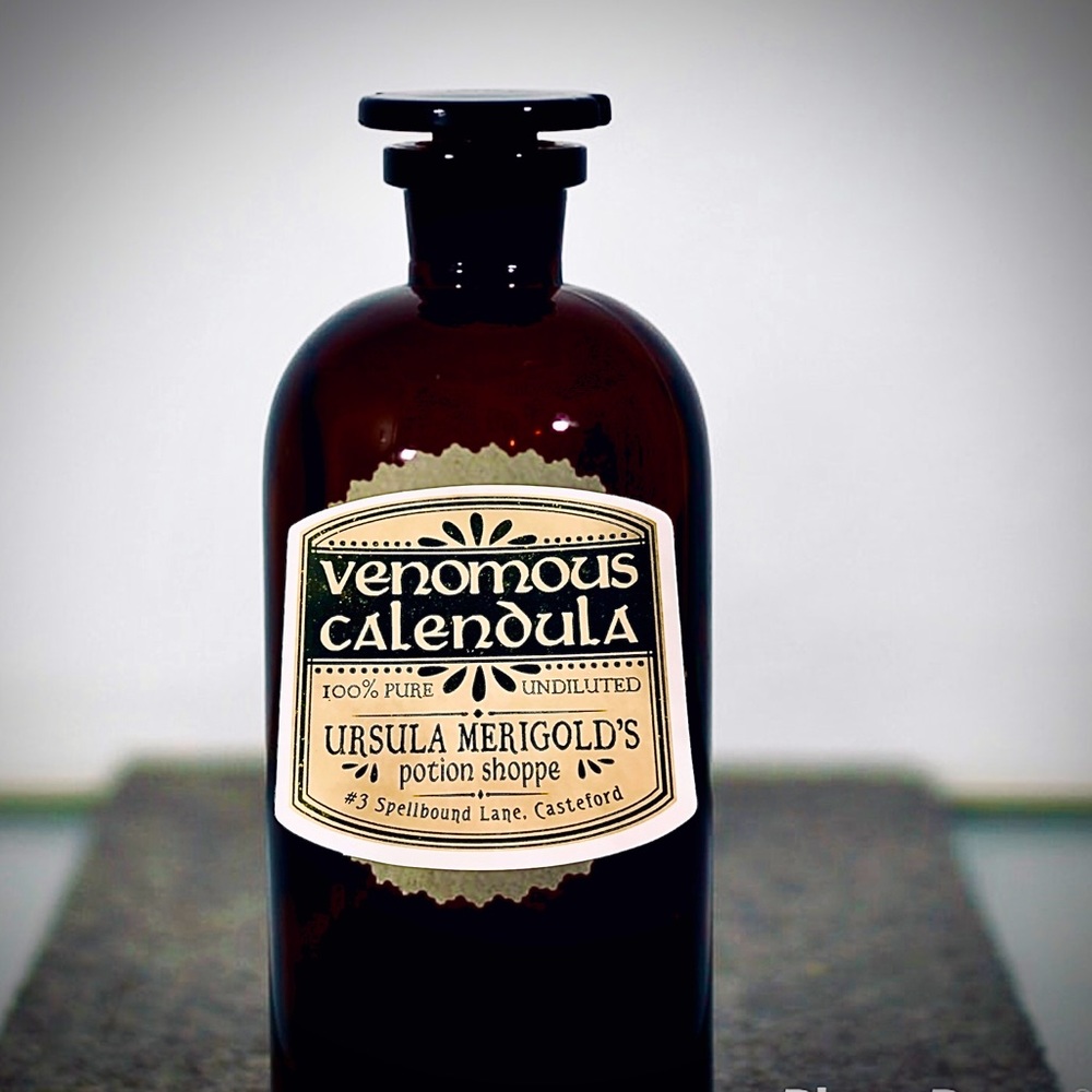 Venomous Calendula Sorceress Supreme Potion Bottle Label Sticker